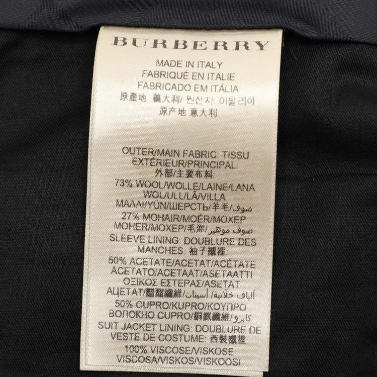 Pre Owned Burberry Burgundy Wool Blend Suit M