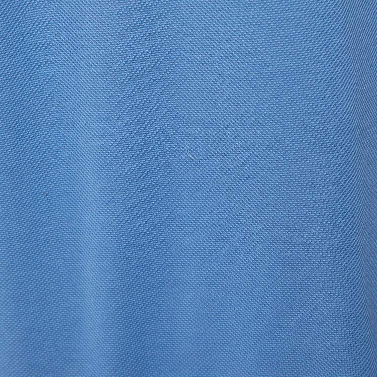 Pre Owned Burberry Blue Cotton Contrast Trim Polo T-Shirt XXL 