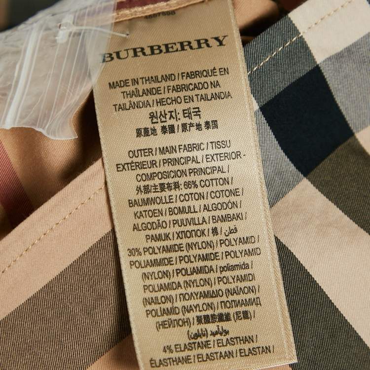 Pre Owned Burberry Beige Nova Checks Cotton Blend Long Sleeve Shirt XL