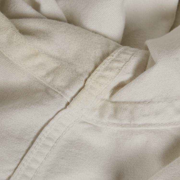 Pre Owned Burberry White Cotton Button Down Shirt L