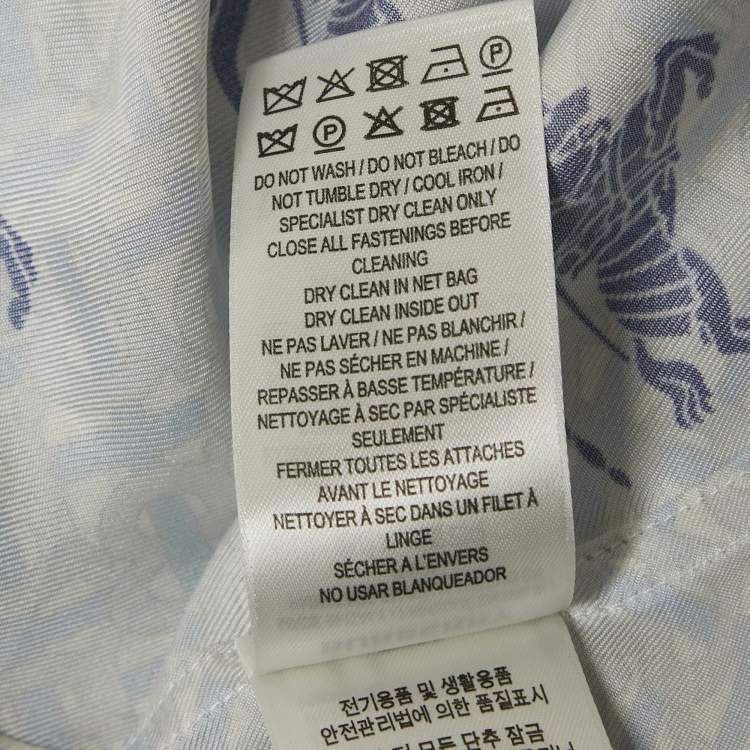 Pre Owned Burberry Blue EKD TB Monogram Shirt Pyjama Shirt S