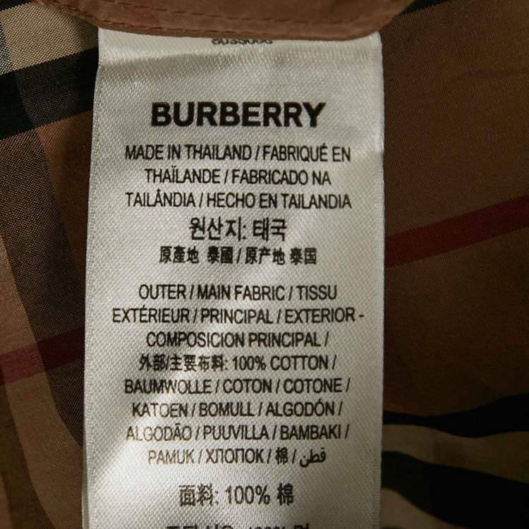 Pre Owned Burberry Beige Checks Cotton Long Sleeve Shirt XXXL