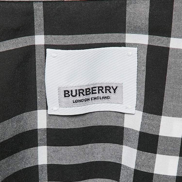 Pre Owned Burberry Black Check Cotton Long Sleeve Shirt XXXL