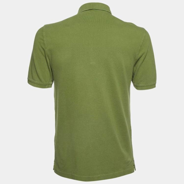Pre Owned Burberry Brit Green Cotton Pique Polo T-Shirt M
