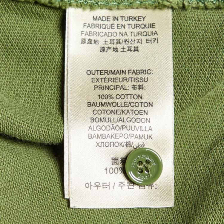 Pre Owned Burberry Brit Green Cotton Pique Polo T-Shirt M