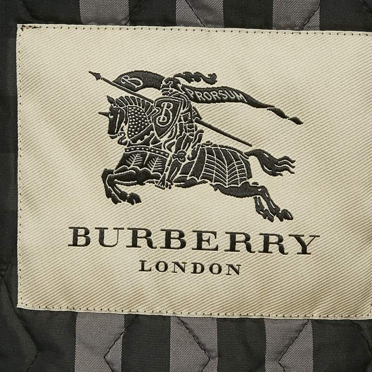 Pre Owned Burberry Black Synthetic Diamond Quilted Vest S