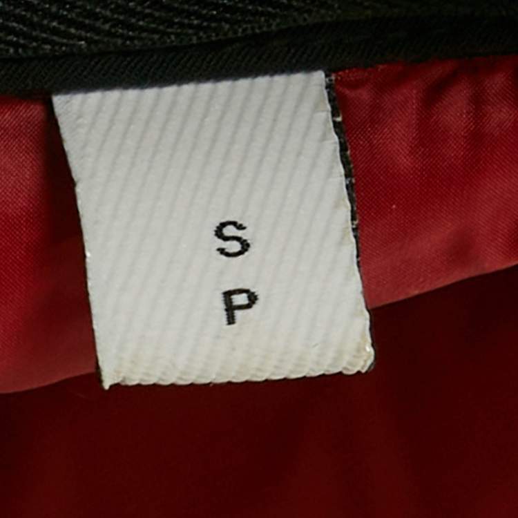 Pre Owned Burberry Dark Red Nylon Zip-Up Puffer Gilet S