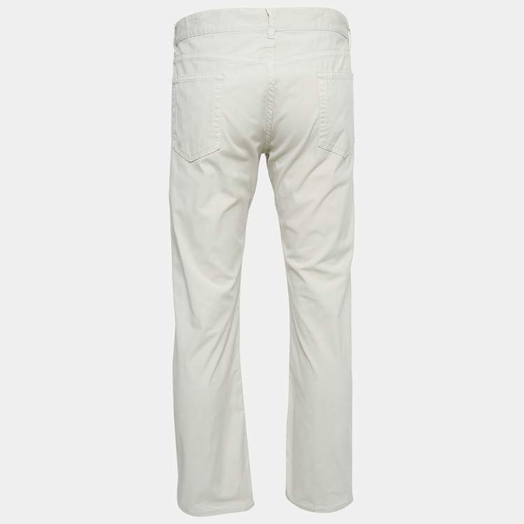 Pre Owned Burberry Beige Cotton Chino Trousers XXL