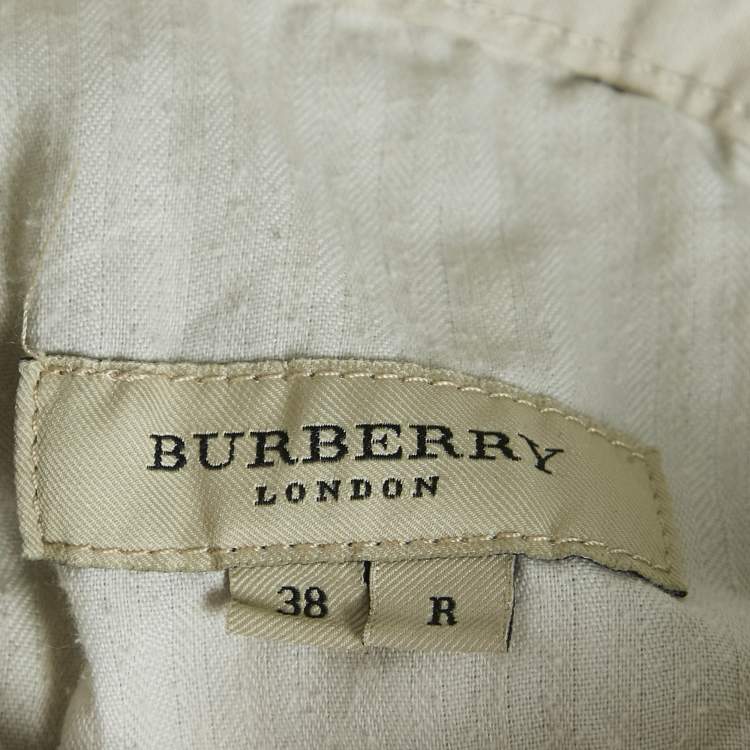 Pre Owned Burberry Beige Cotton Chino Trousers XXL