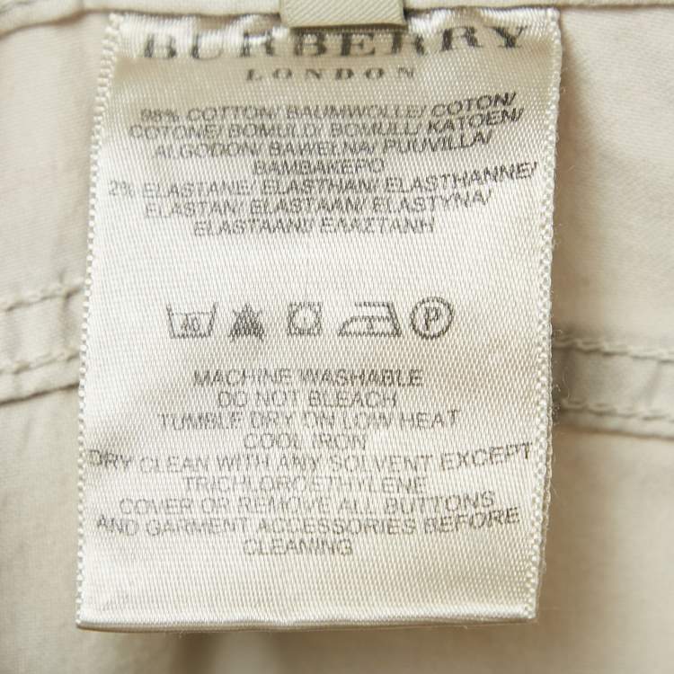 Pre Owned Burberry Beige Cotton Chino Trousers XXL