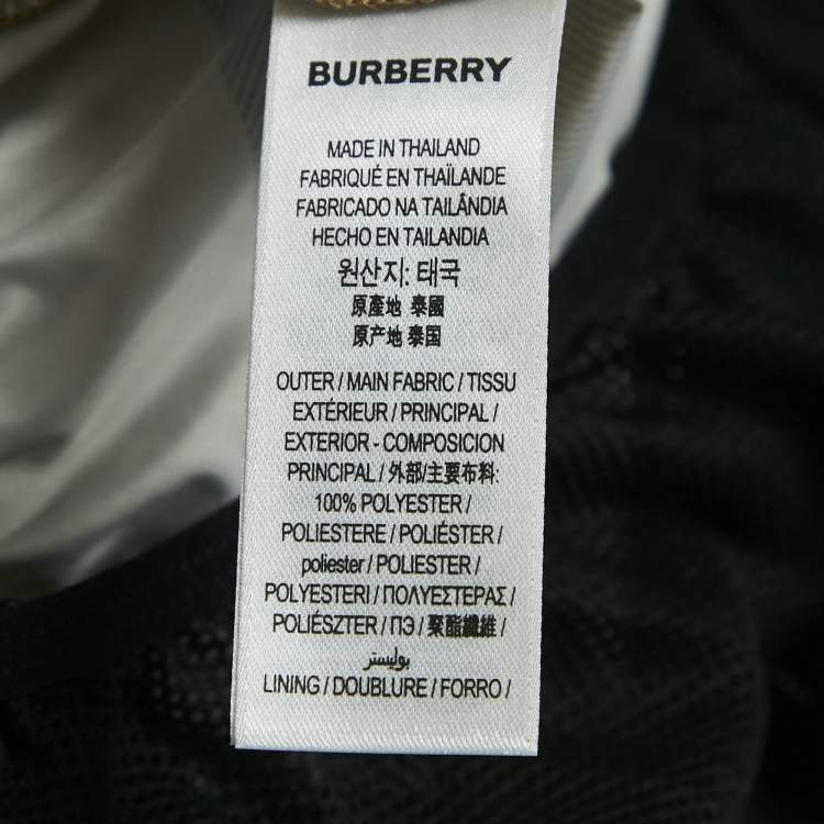 Pre Owned Burberry Beige Checks Synthetic Swim Shorts M