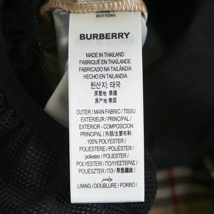 Pre Owned Burberry Beige Checks Synthetic Swim Shorts L