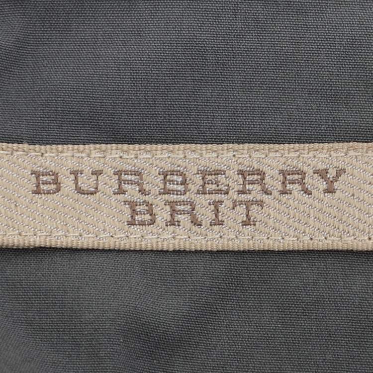 Pre Owned Burberry Grey Cotton Button Front Full Sleeve Shirt XXXL