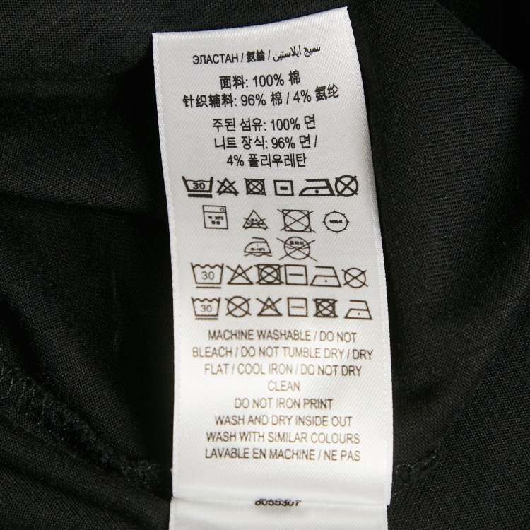 Pre Owned Burberry Black Logo Print Jersey T-Shirt L