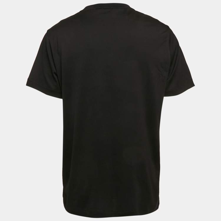 Pre Owned Burberry Black TB Embroidered Jersey T-Shirt XL