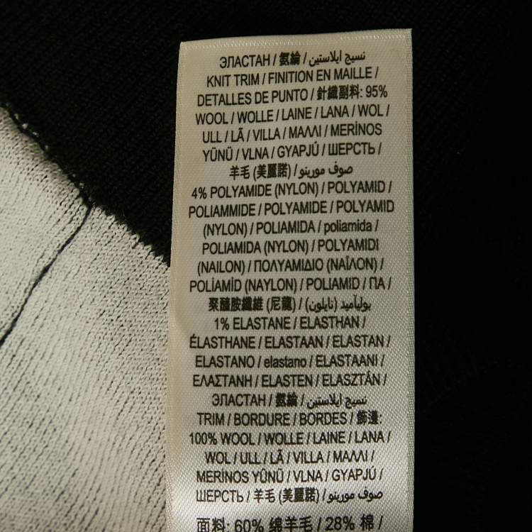 Pre Owned Burberry Black Wool Blend Buttoned Cardigan M