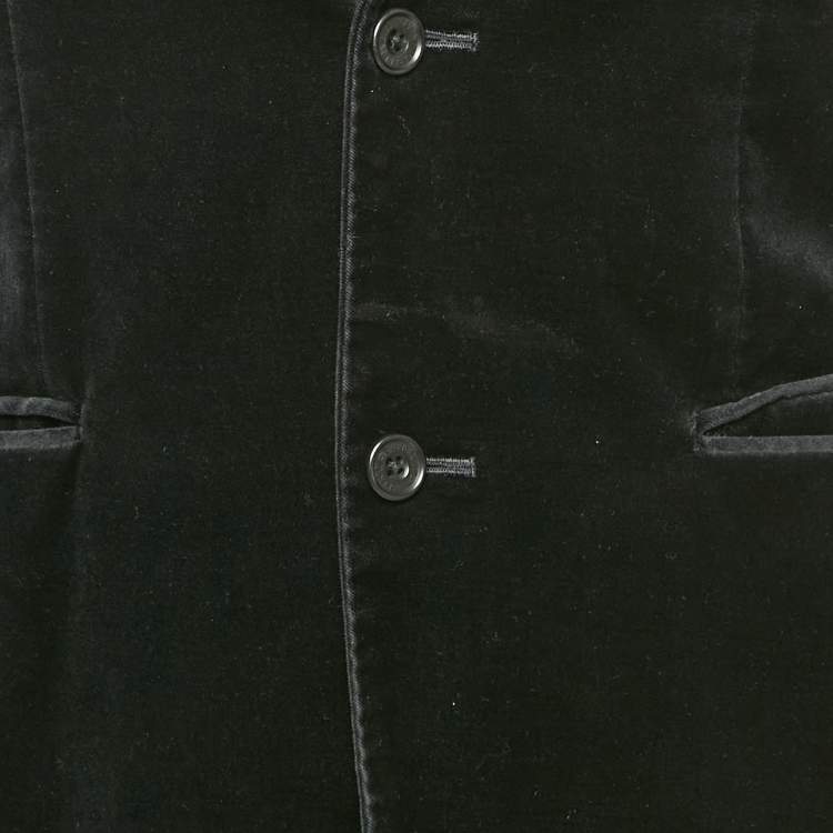 Pre Owned Burberry Black Label Black Velvet Tailored Blazer L