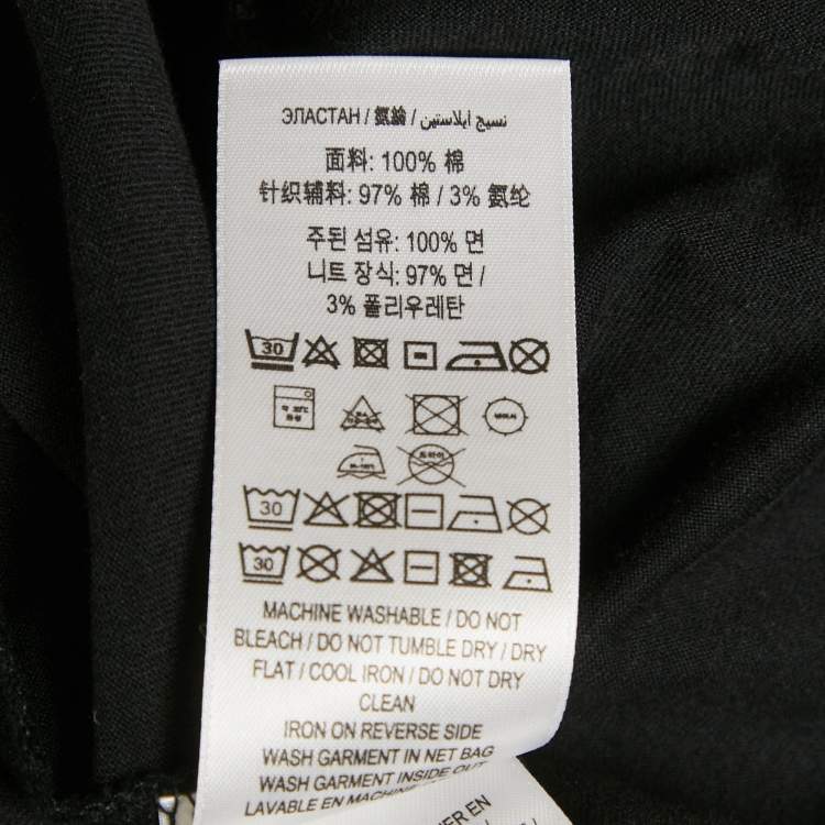 مملوكة مسبقًا Burberry Black Cotton Checked Pocket Detail Crew Neck T-Shirt S