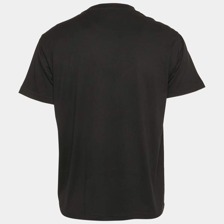 مملوكة مسبقًا Burberry Black Cotton Checked Pocket Detail Crew Neck T-Shirt S