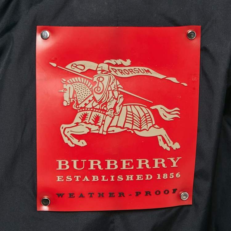 Pre Owned Burberry Prorsum Teal Blue Synthetic Trench Coat M