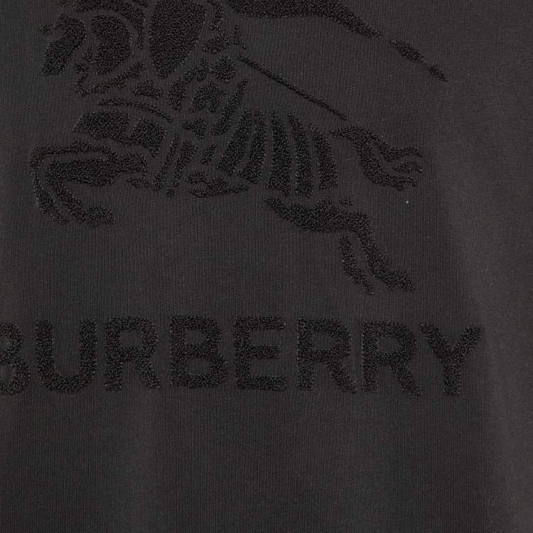 Pre Owned Burberry Black Raynerton Cotton Crew Neck T-Shirt XS