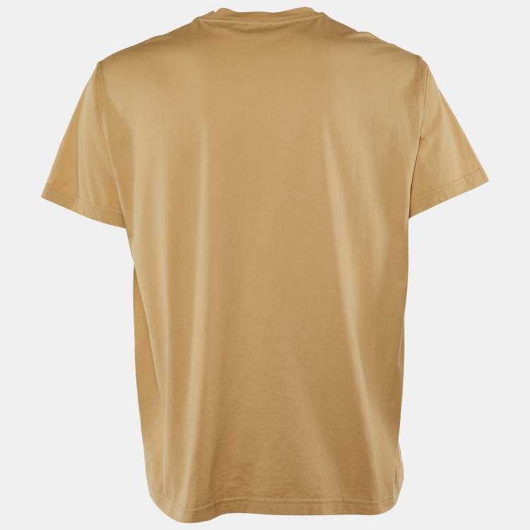 مملوكة مسبقًا Burberry London Brown Printed Cotton Knit Crew Neck T Shirt S