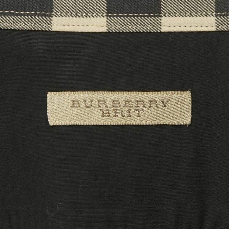 Pre Owned Burberry Black Cotton Long Sleeve Shirt M