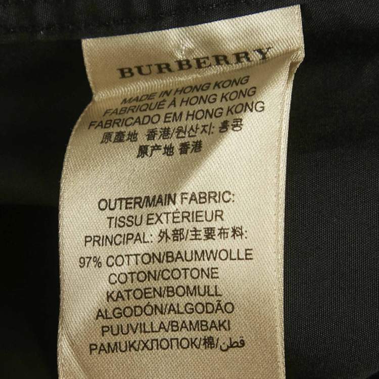 Pre Owned Burberry Black Cotton Long Sleeve Shirt M