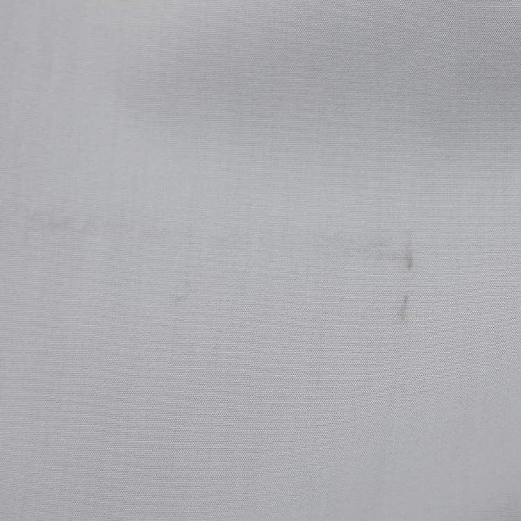 مملوكة مسبقًا قميص بربري قطن رمادي بأكمام طويلة تفصيل مُقاس كبير جدًا