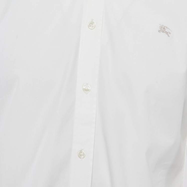 مملوكة مسبقًا Burberry Brit Off-White Cotton Full Sleeve Shirt M