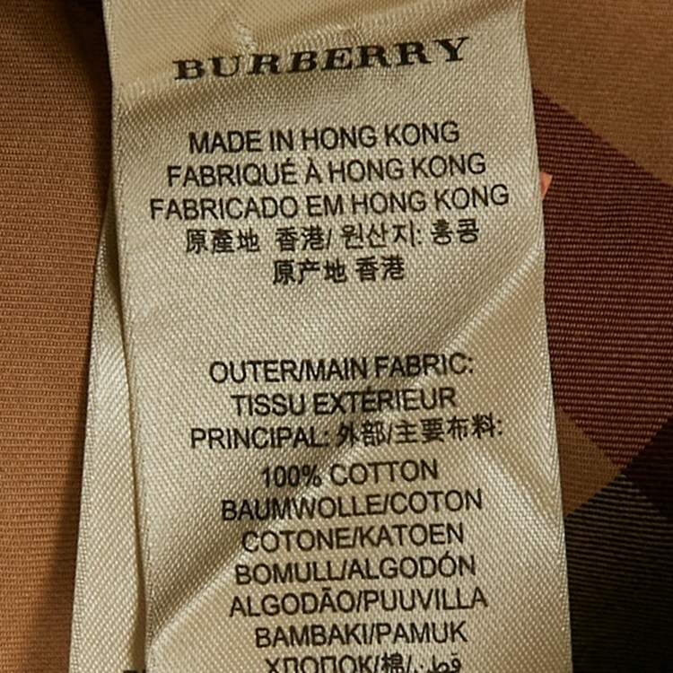 Pre Owned Burberry Brit Beige Checked Cotton Full Sleeve Shirt M