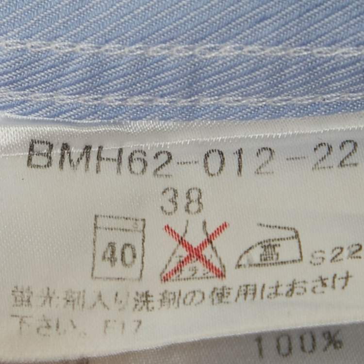 Pre Owned قميص بربري جبار دين أزرق أكمام طويلة صغير