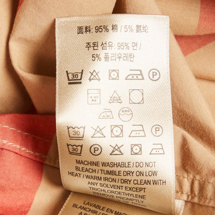 Pre Owned Burberry Beige Checked Cotton Full Sleeve Shirt XL