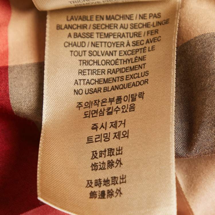 Pre Owned Burberry Beige Checked Cotton Full Sleeve Shirt XL