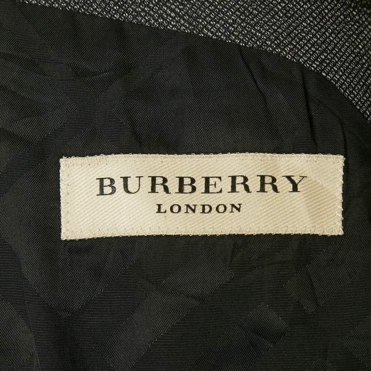 Pre Owned Burberry Black Wool Blazer L