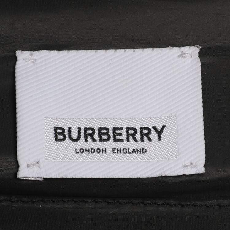 Pre Owned Burberry Grey Cashmere Quilted Detachable Sleeve Puffer Jacket S