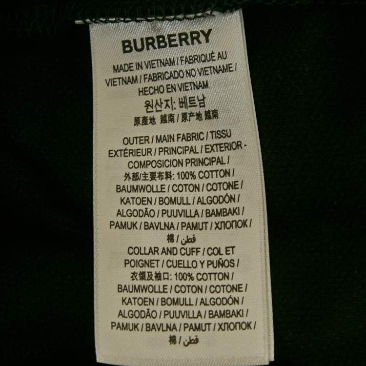 Pre Owned Burberry Black Pique Jersey Polo T-Shirt M