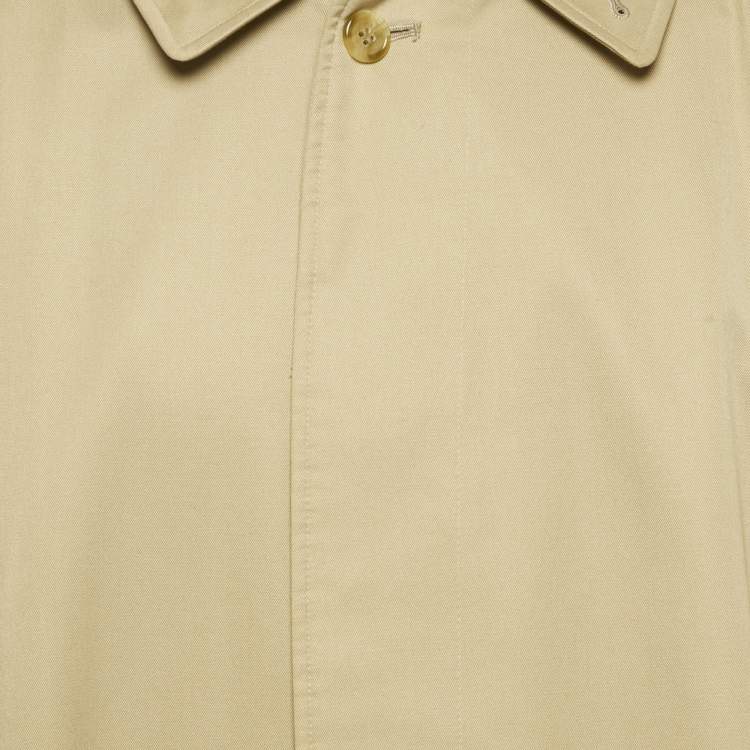 Pre Owned Burberry Vintage Beige Gabardine Classic Trench Coat XXL