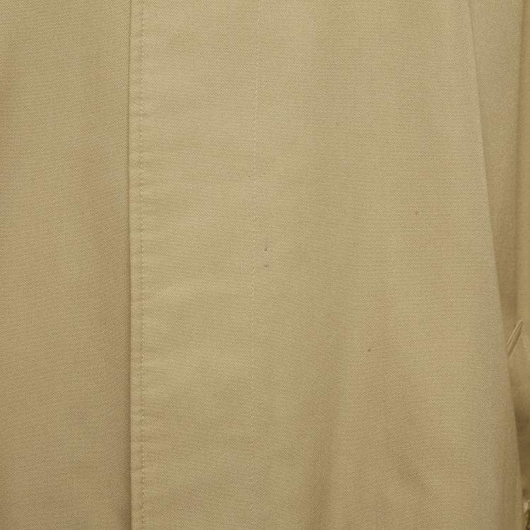 Pre Owned Burberry Vintage Beige Gabardine Classic Trench Coat XXL