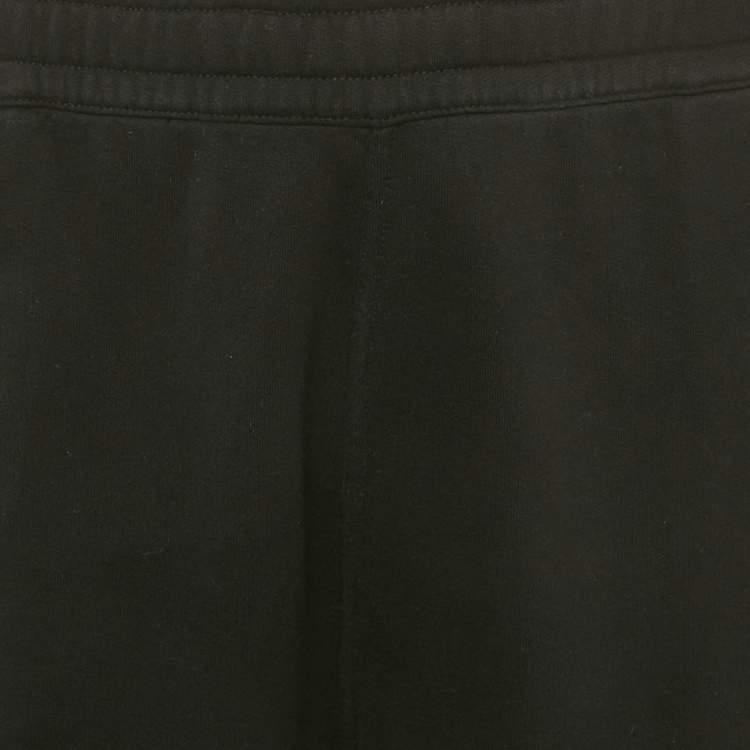 Pre Owned Burberry Black Logo Terry Applique Cotton Joggers XXL