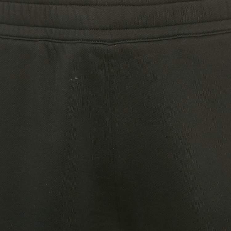 مملوكة مسبقًا Burberry Black Checks Trim Cotton Joggers XXL