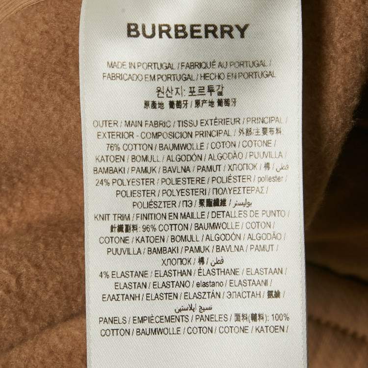 مملوكة مسبقًا Burberry Beige Checks Trim Cotton Joggers XXL