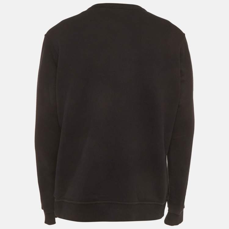 Pre Owned Burberry Black Jersey Dryden TB logo sweatshirt L