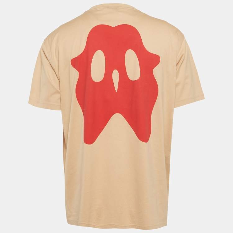 Pre Owned Burberry Beige Jersey Monster Graphic Print Swaddon T-shirt L