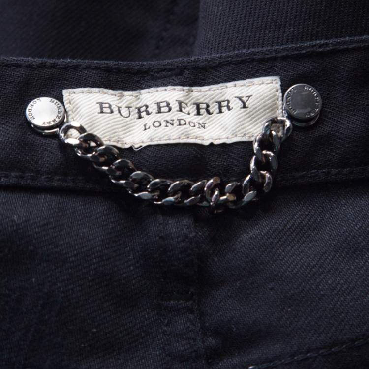 Pre Owned Burberry London Black Regular Fit Steadman Jeans XL
