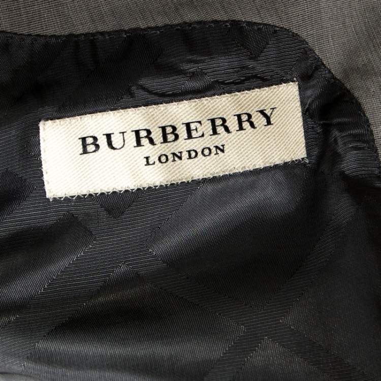 Pre Owned Burberry Grey Cotton Knit Regular Fit Suit XXL