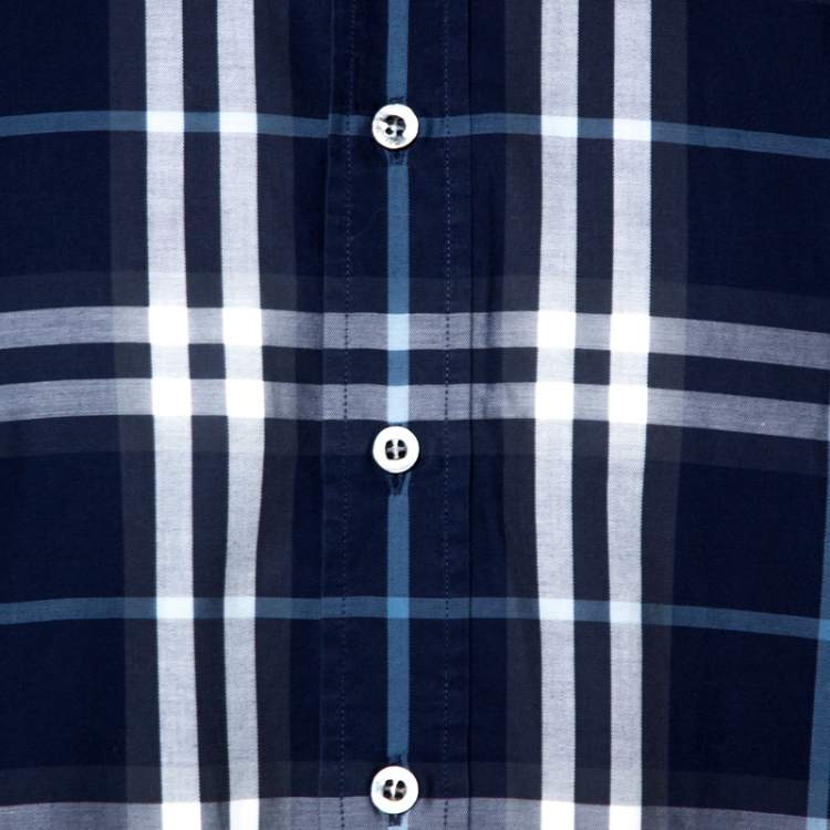 blue plaid burberry shirt