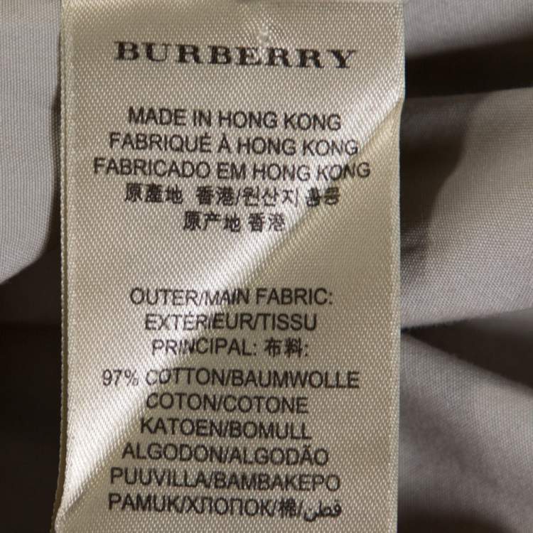 Pre Owned Burberry Brit Light Beige Cotton Nova Check Detail Shirt XXXL