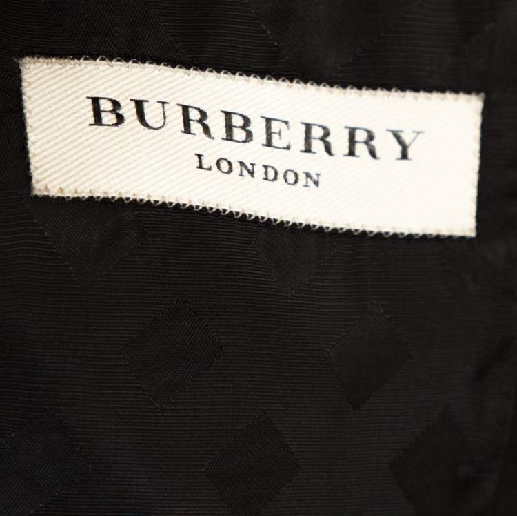 Pre Owned Burberry Black Mohair Wool Tailored Suit L