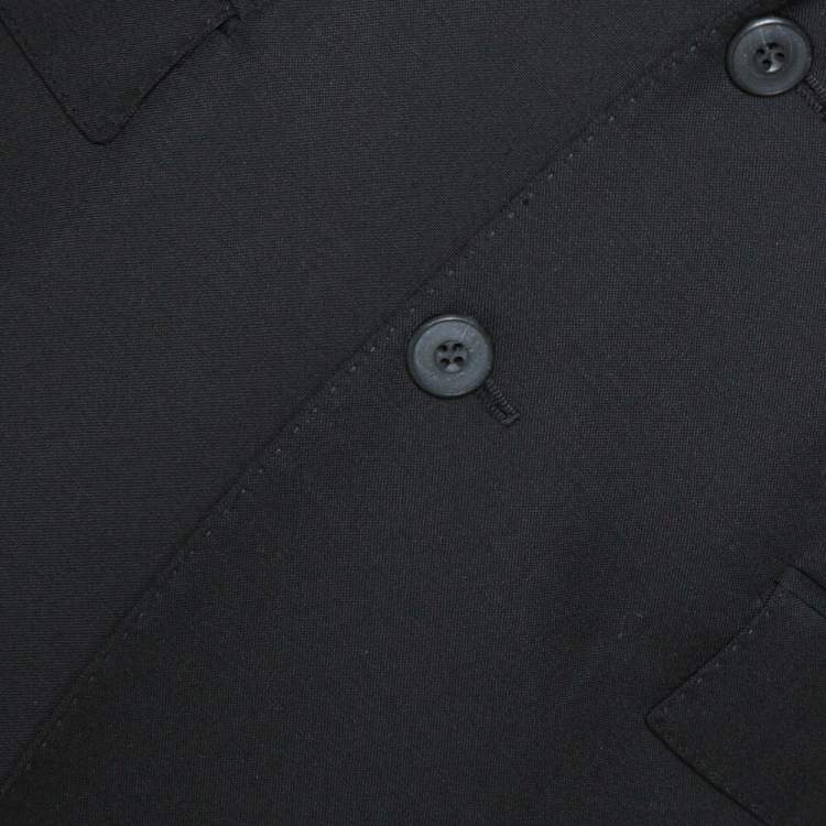 Pre Owned Burberry Black Mohair Wool Tailored Suit L